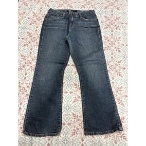 Calvin Klein Jeans Womens 12 Dark Wash Flare Leg Denim Blue Jeans RN36009